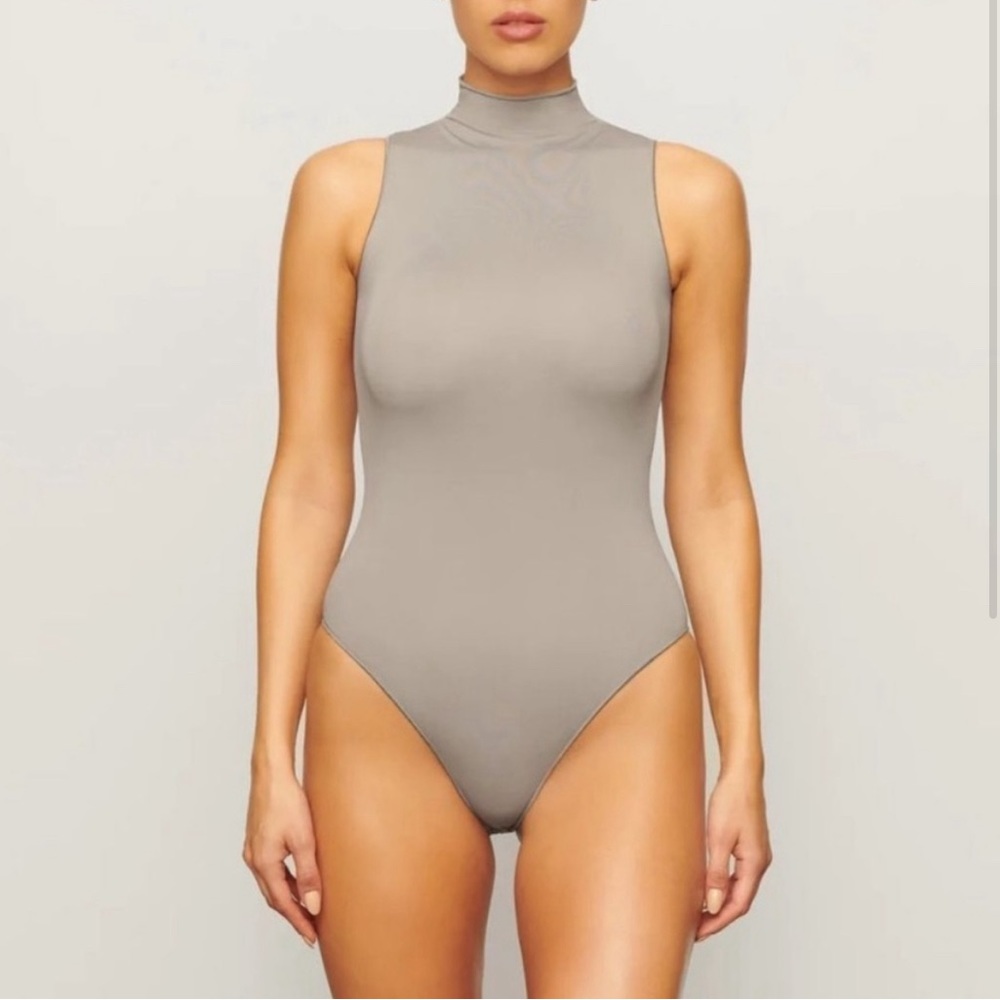 Skims Mock Neck Sleeveless Bodysuit